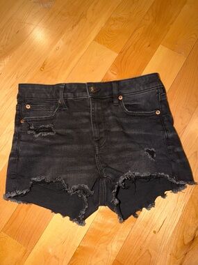 American Eagle size 4 black jean shorts